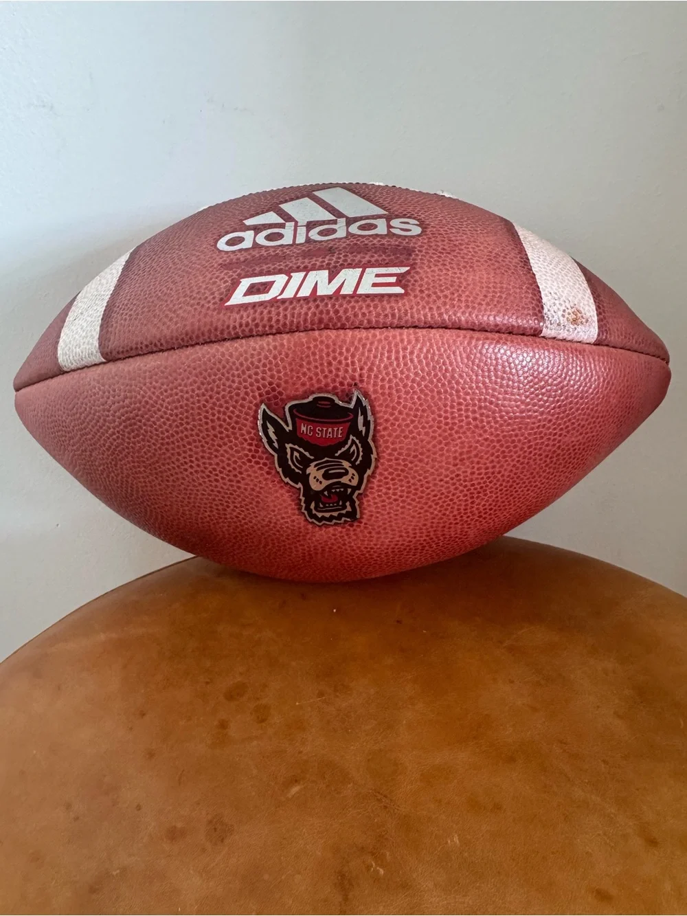 Official NCAA Adidas Dime Football with NC State Wolfpack Logo - Picture 1 of 3
